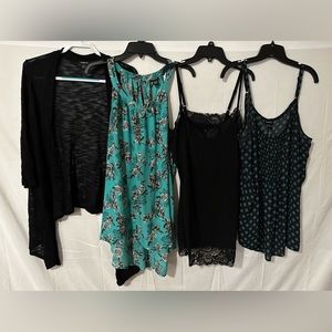 Torrid size 3x  1 sweater, 2 camis and 1 hi-lo blouse